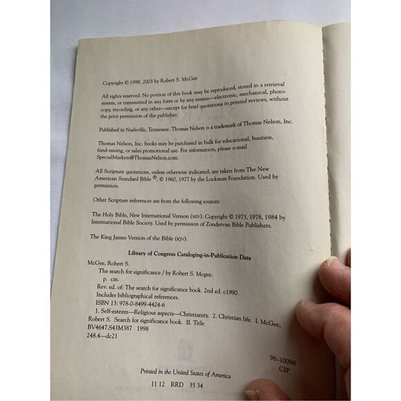 Book on The Search for Signifacince - Picture 4 of 7